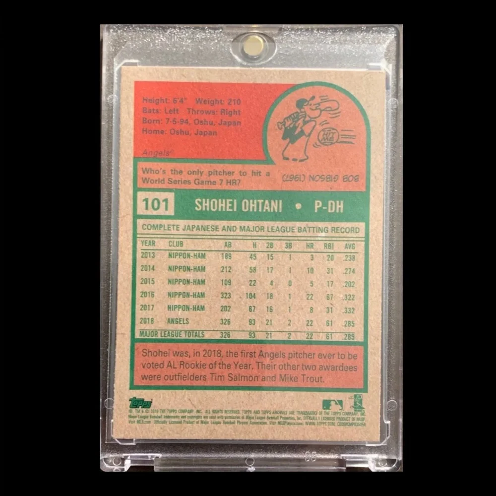 2019 Topps Shohei Ohtani w/ Facsimile Auto